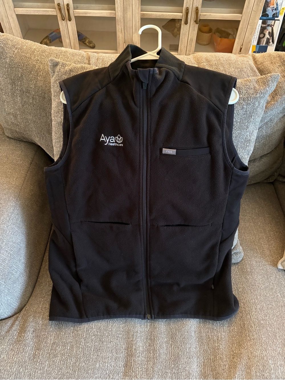 Figs Women’s Black Fleece Vest